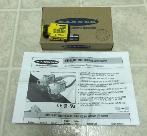 NEW BANNER MINI-BEAM SENSOR SM31RQD Receiver (26839) New In Box