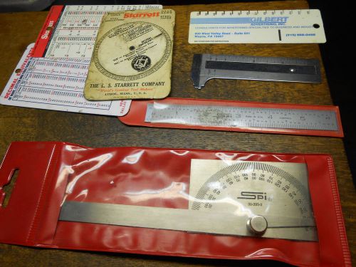 SPI - Rectangular Head Machinist Protractor and 6&#034; pocket scale- Exec. Caliper