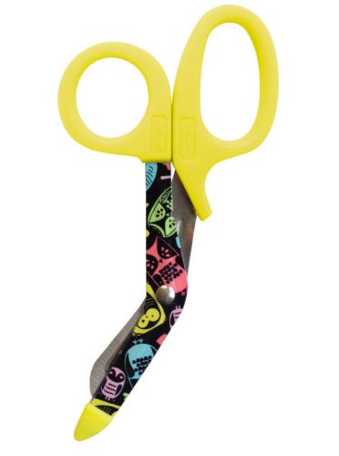 Scissors Utility Shears Medical EMT EMS 5.5 New Lime Black Owl Blades Prestige