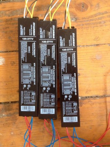 3 Used Sylvania Quicktronic 3/4 light Electronic Ballasts QTP4X32T8/UNV ISN-SC