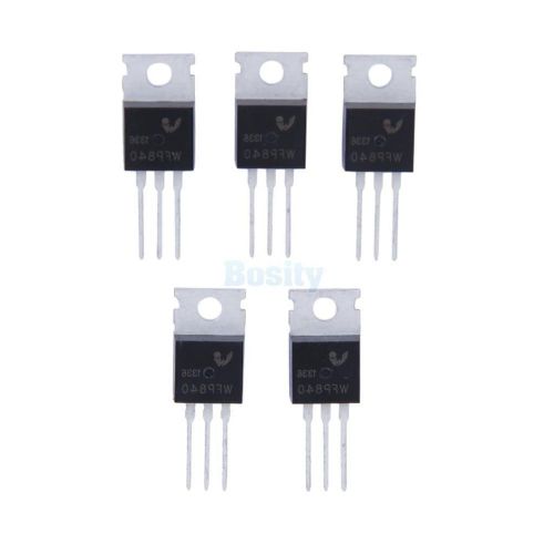 5pcs N-Channel Power MOSFET IRF840 8A 500V Package TO-220