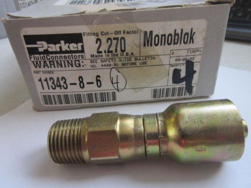 PARKER HANNIFIN FLUID CONNECTOR 11343-8-6 GOOD CONDITION