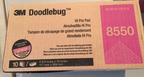 3M DOODLEBUG 8550 SCRUBBING Hi Pro PADS 4.5X10&#034; -  1 box of 10