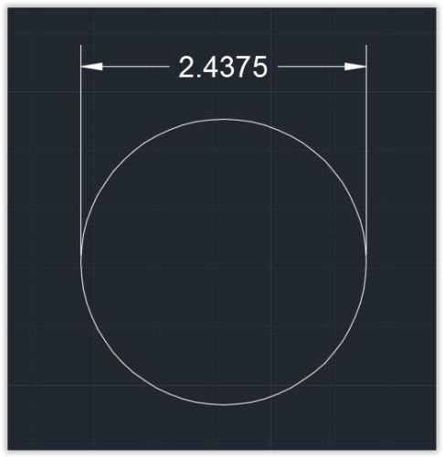 4pc Acrylic Plastic (plexiglass) Round Sheet - 3/16&#034; x 2-7/16&#034; Circle - Clear