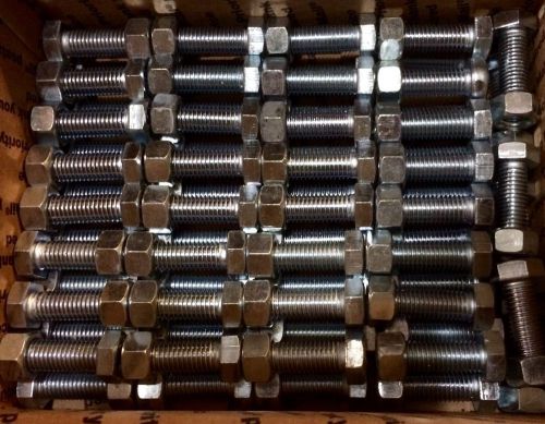 5/8-11 X 2&#034; Galvanized Bolts With Nuts Qty 70