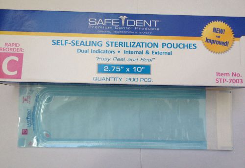 Sterilization Pouches 2.75&#034; x 10&#034; 200/box