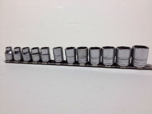 SNAP-ON   3/8&#034; DRIVE 6 PT METRIC 12 PIECES SHALLOW SOCKET SET FSM81 TO FSM191