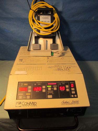 ConMed Sabre 2400 Electrosurgical Unit W/Foot Switches