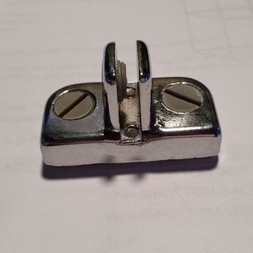 Cubbie clip connectors for 3/16&#034; glass 3 way adj chrome connectors 10 solid bk for sale