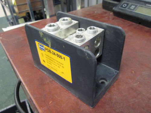 Ilsco Power Distribution Block PDB-24-500-1 Line(2) 500MCM-#4 Load(4) 4/0-#6 1P