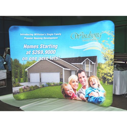 10ft curved fabric display wall (graphics and frame included) single sided for sale