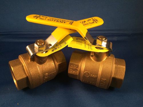 Apollo 94A10601 Brass Ball Valve, 1-1/4&#034; FNPT (Lot of 2)