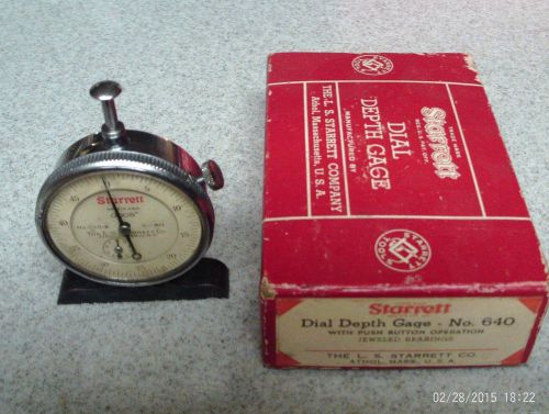 Starrett 640 Dial Depth Gauge In Box, Great Condition!