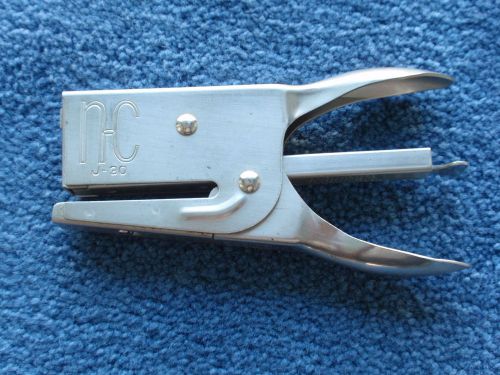 Classic Vintage N-C Neva-Clog J-30 Hand Desk Stapler - great tool, great shape