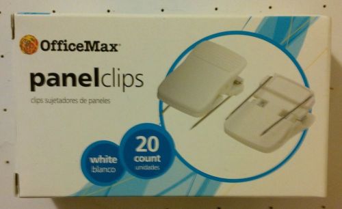 OfficeMax Panel Wall Clips, Standard Size, White, 20/Box