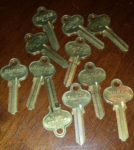 Curtis RU1 RU-1Key Blanks lot of 11