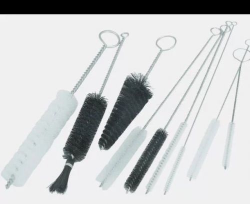 9 round NYLON BRUSH SET tube pipe glass bottle hose Harley bong Cleaning BRUSHES