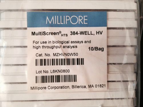Millipore MZHVN0W50, MultiScreen HTS, 384-well, HV plates, 10/Bag
