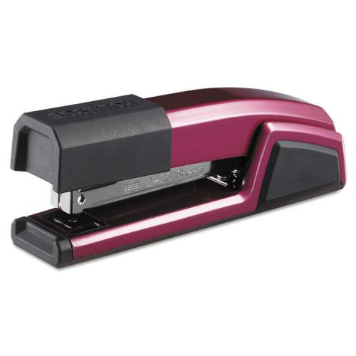 Antimicrobial Full Strip Metal Stapler, 25-Sheet Capacity, Magenta Wine Metallic