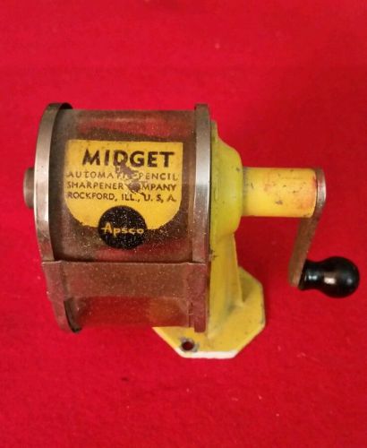 Vintage Apsco Midget Pencil Sharpener Works Well