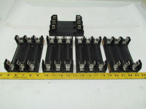 Buss bussman h60030-3s fuse block holder 3-pole 30a 600v class h lot of 5 for sale