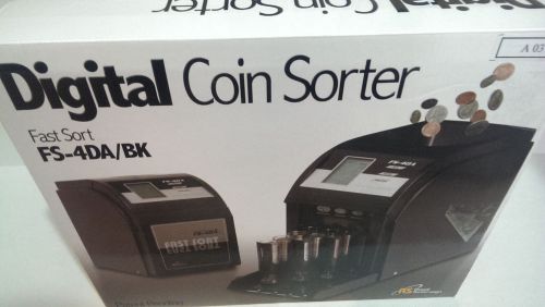 Royal Sovereign FS-4DA/BK Four Row Digital Coin Sorter  In Box