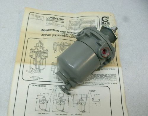 ITT CONOFLOW AIRPAK GFH60XTKEX1C FILTER REGULATOR 0-25 PSI 300 MAX, 1/4&#034;, NEW