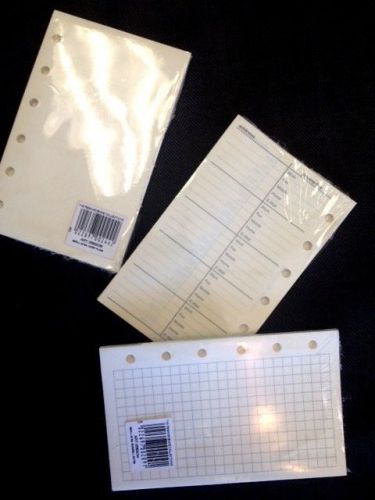 Filofax Compatible (Pocket Size) Graphing Paper Insert Pack~New w/ Free Ship