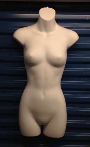 Female Torso Ladies Junior Mannequin White Clothing Store Display Hanger 30&#034;long