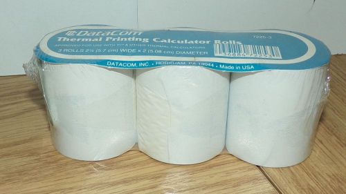 4 - 3pks DataCom Thermal Printing Calculator Rolls 2 1/4 x 2dia NEW in Packaging