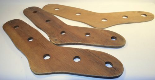 Vintage Set of 3 Wooden Sock Stocking Stretchers Dryer