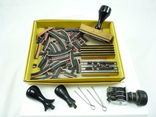 Vintage FULTON Marking Equipment Printing Set Rubber Type In Box