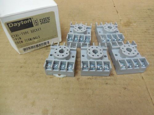 Dayton Relay Socket 5X852F 10A 10 A Amp 300 VAC Lot of 5 New