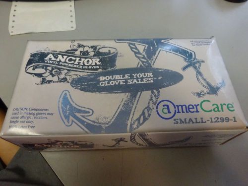 Anchor vinyl powdered disposable gloves -  size small - 100 for sale