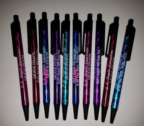 Bulk 100 Dazzling &#034;Bible Verse&#034; Black Ink Pen Set