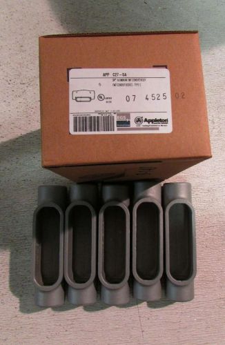 Lot of (10) Appleton APPC27-SA Conduit Body 3/4 In. Alum FM7 Type C 5PK