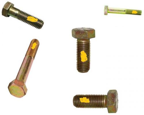 Thread Lock Bolt, Zinc Yellow Steel, Grade 8, PT, 5/8&#034;-11 x 2 1/2&#034; Length, 3 Pc