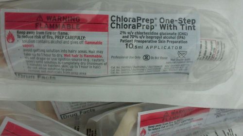 CHLORAPREP  ONE-STEP CHLORAPREP  WITH TINT. 10.5ML. LOT OF 25