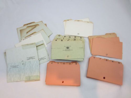 vintage index card dividers card catalog dividers numbered dividers+50 cards