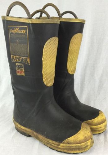 Ranger Shoe Fit Fire Walker Firefighting Rubber Bunker Turnout Boots 8 Medium