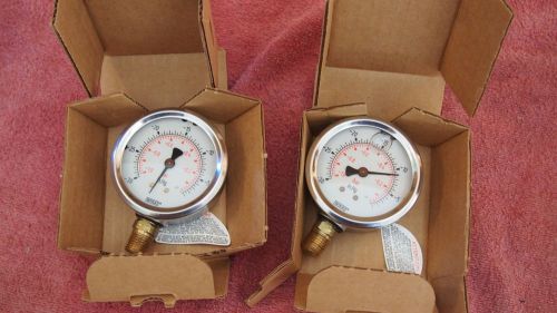 Vacuum Gauges Liquid Filled Qty 2 pcs NEW IN BOX by Wica.