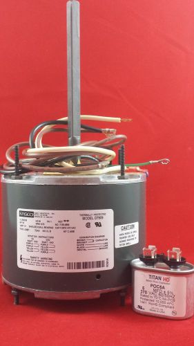 D7909 Fasco 1075 RPM AC Air Conditioner Condenser Fan Motor 1/4 HP + Capacitor