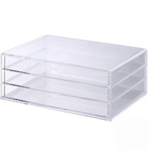 MUJI Acrylic Case 3 Drawers Make Up Stationery Storage