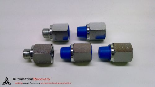 Adaptall 9035-04-06 - pack of 5 - pipe adapter, 1/4&#034; mnpt to 3/8&#034;fnpt, n #218735 for sale