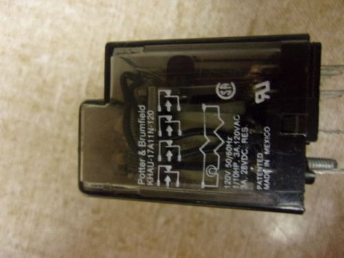 NEW Potter &amp; Brumfield KHAU-17U11N-125 Relay, used *FREE SHIPPING*