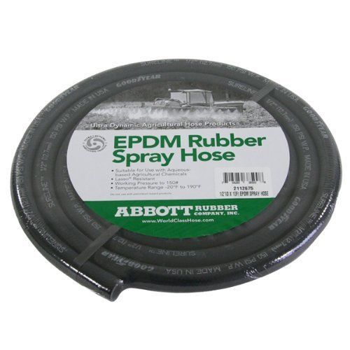 Abbott Rubber X1110-0381-25 EPDM Rubber Agricultural Spray Hose  3/8-Inch ID by