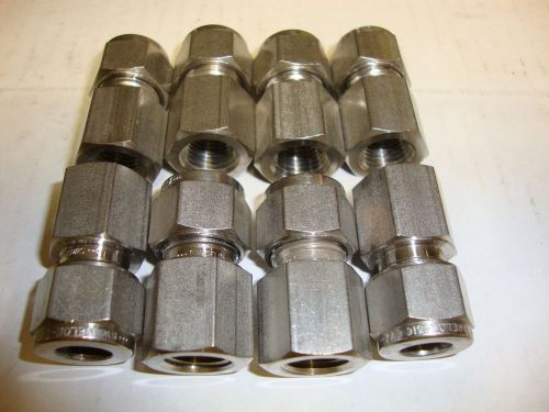 (8) new swagelok ss-10m0-7-4rt 10mm tube x 1/4&#034; female iso tapered union fitting for sale