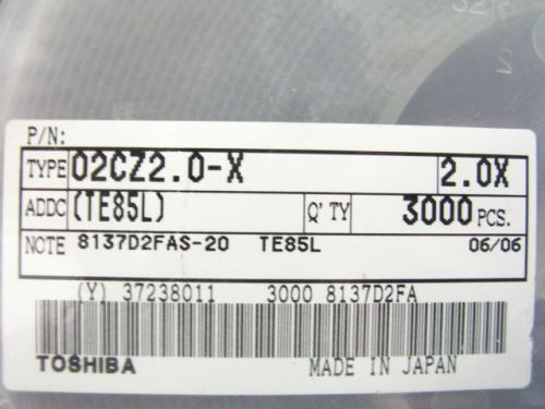 3000 PCS TOSHIBA 02CZ2.0-X  RESISTORS