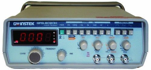 GW Instek GFG-8020H Function Generator with 4 Digits LED Display, TTL/CMOS