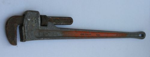 Ridgid 48&#034; Aluminum Heavy Duty Tools 4 Ft. Straight Handle Pipe Wrench USA Made